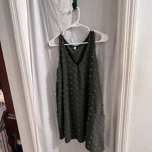 AL’MAGE olive sheath sun dress/coverup size s